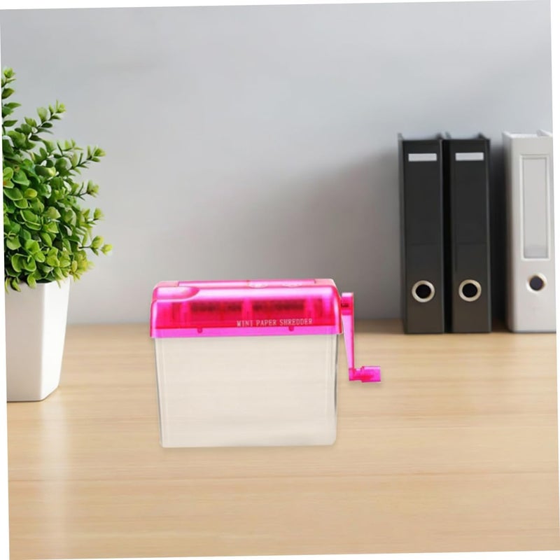 KICHOUSE 2pcs Manual Paper Shredder Portable Small Desktop Shredder for Home Office Document Shredding with Hand Crank, Compact Paper Cutting Tool for Notes, Bills, Photos - Image 4
