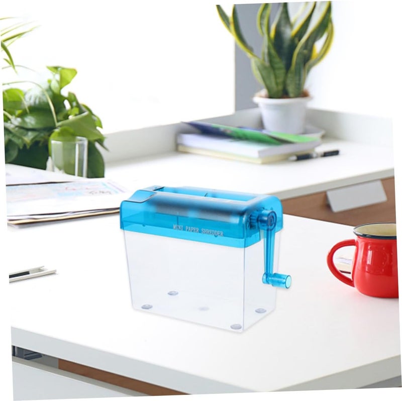 KICHOUSE 2pcs Manual Paper Shredder Portable Small Desktop Shredder for Home Office Document Shredding with Hand Crank, Compact Paper Cutting Tool for Notes, Bills, Photos - Image 5
