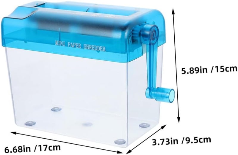 KICHOUSE 2pcs Manual Paper Shredder Portable Small Desktop Shredder for Home Office Document Shredding with Hand Crank, Compact Paper Cutting Tool for Notes, Bills, Photos - Image 2