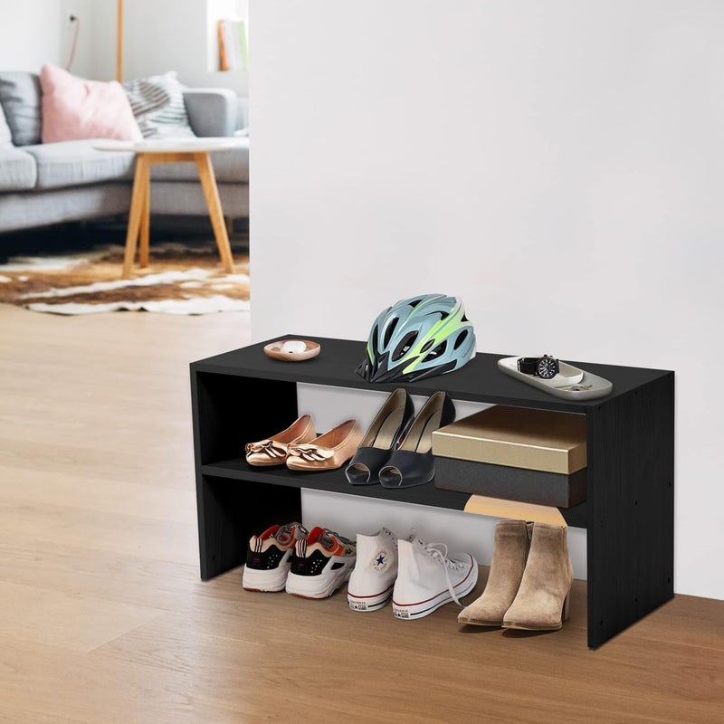 CALLAS Callas Engineered Wood Premium Shoe Rack/Multipurpose Storage Rack|Shoe Stand For Home|Multi-Purpose Shoe Racks|Home Organizer|Furniture|Home Storage&Organization (Sr-03-Brown|2 Shelves) - Image 1