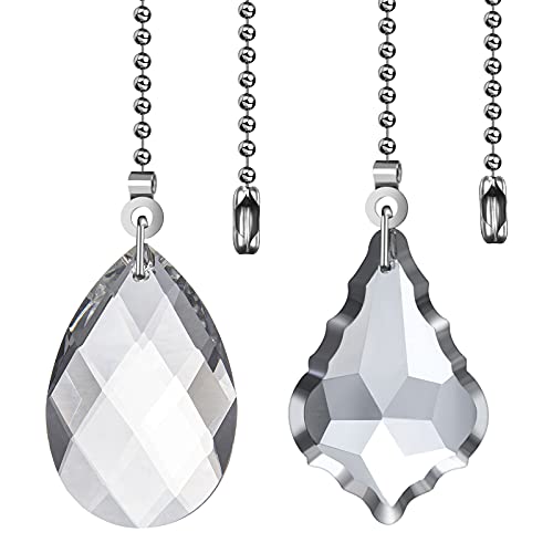 LINGTONG 2PCS Ceiling Fan Pull Chains, Premium Fan Pull Chain with 20-inches Extension Chains - Image 1