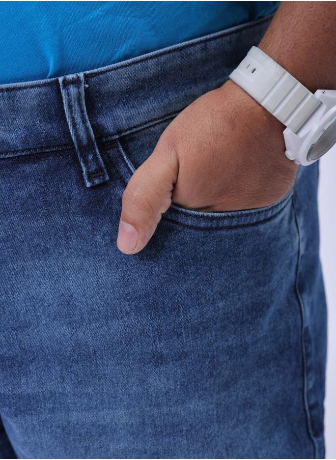 HARDSODA Men Plus Size Vintage Straight Fit Solid Mid-Rise Stretchable Jeans  - Image 5
