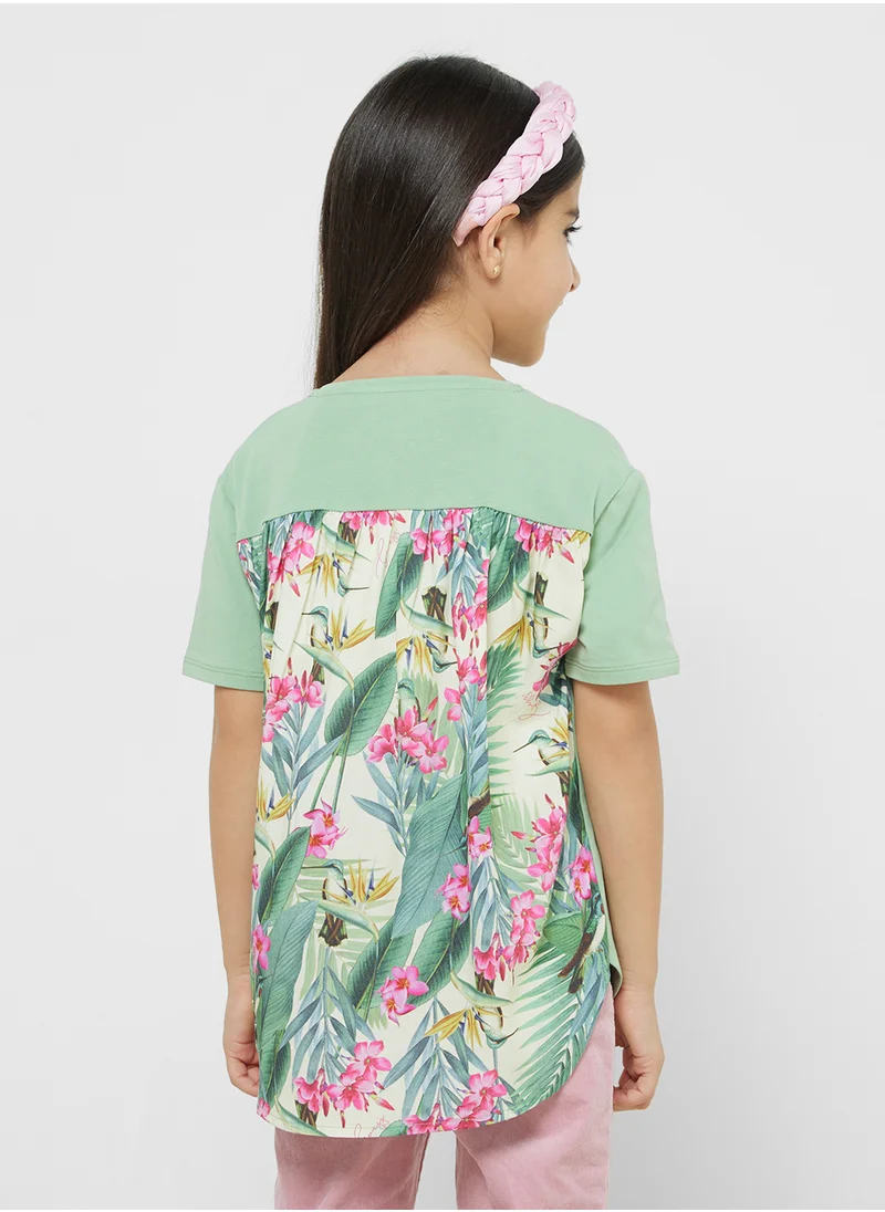 GUESS Kids Logo High Low Loose T-Shirt