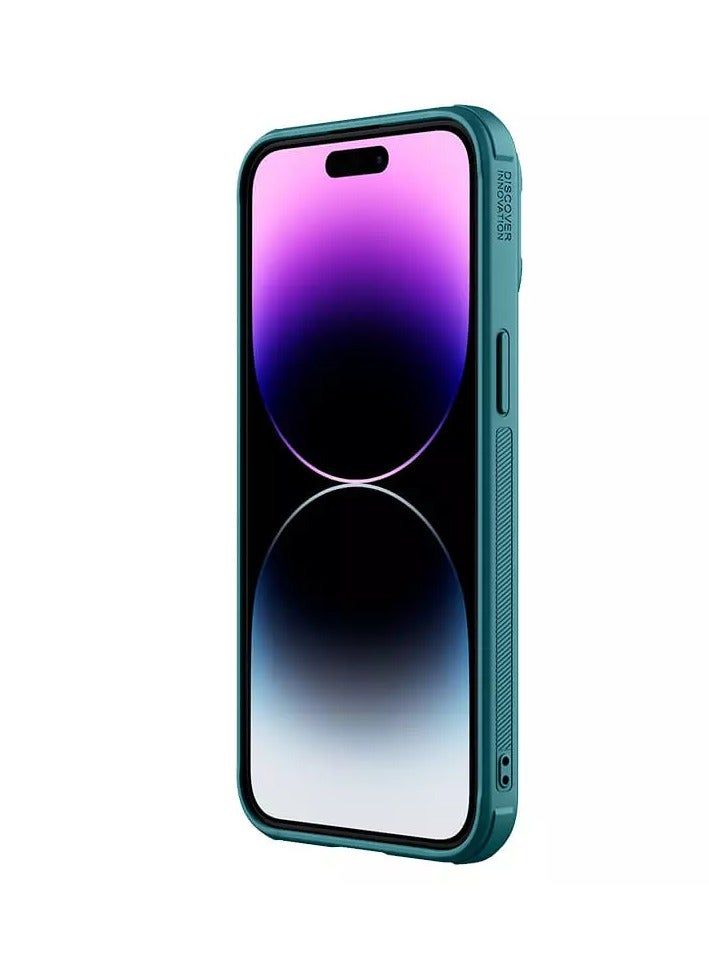 Nillkin Camshield Prop Leather Magnetic Camera protective cover case for Apple iPhone 15 Pro - Dark Green - Image 5