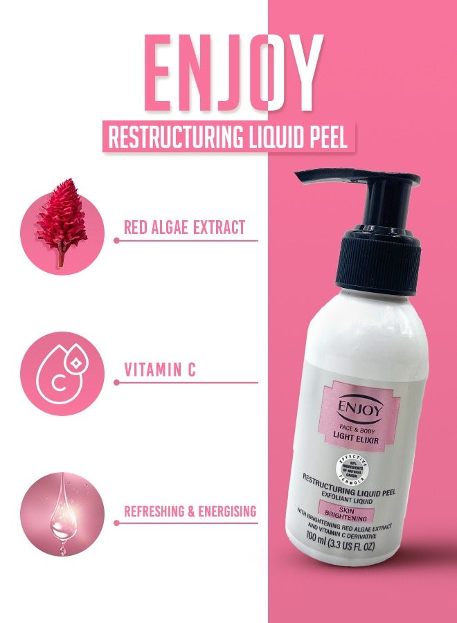 إنجوي ENJOY مقشر سائل بقطرات الضوء – تركيبة مشرقة ومقشرة | بتقنية التقشير التركية - Image 4