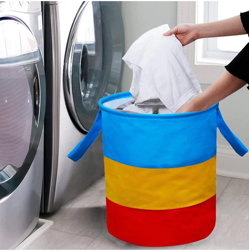 Tiarakrafts Laundry Bag 45 L Durable and Collapsible Laundry storage Bag with Handles Clothes Toys Storage Foldable Laundry Bag for Dirty Clothes Pack of 3 Pc MulticolorGrey45LMGM111 - Image 4