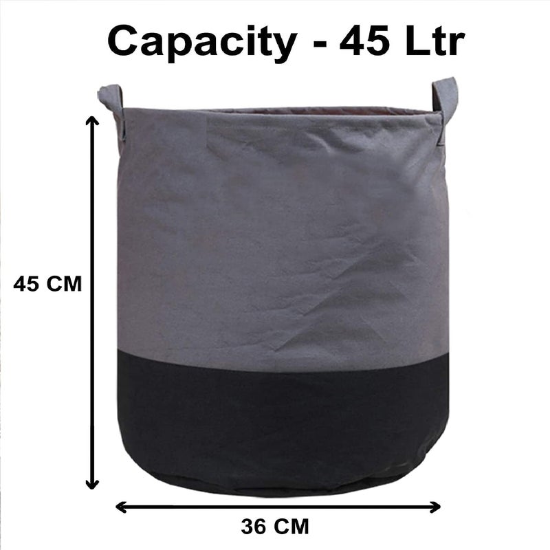 Tiarakrafts Laundry Bag 45 L Durable and Collapsible Laundry storage Bag with Handles Clothes Toys Storage Foldable Laundry Bag for Dirty Clothes Pack of 3 Pc MulticolorGrey45LMGM111 - Image 3