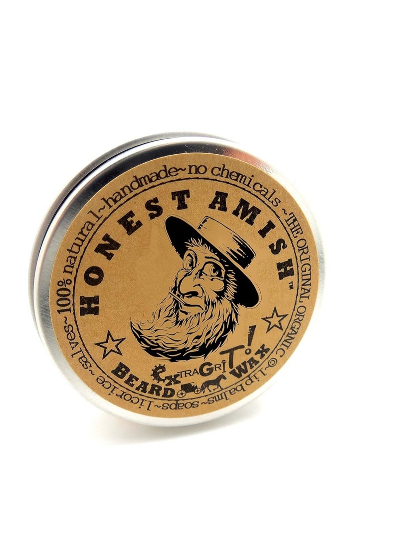 Honest Amish - Honest Amish Extra Grit Beard Wax - Natural and Organic - Hair Paste and Hair Control Wax 2 ounce - Image 1