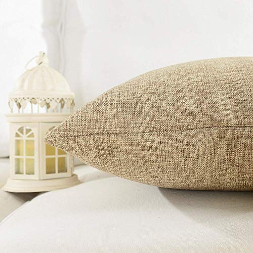 Khooti Jute Cushion Cover | 28x28 | Natural Linen | Set of 1 | Throw Pillow Cover for Couches, Chairs, Sofas, Beds, Coffee Tables, Living Rooms, Bedrooms, Modern Boho Design - Image 3