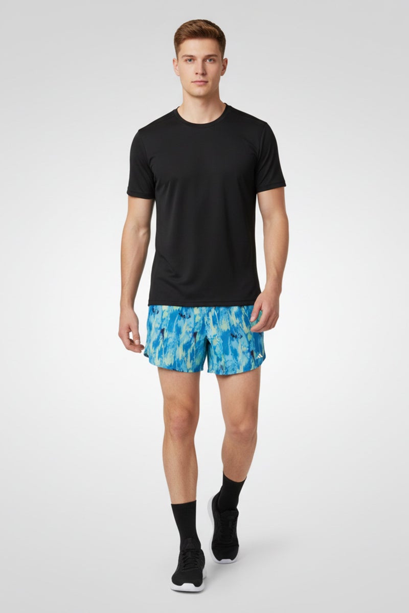 Adidas شورتات تدريب رياضية للرجال بقصة 7 إنش بشعار العلامة التجارية، متعددة الألوان - Image 1