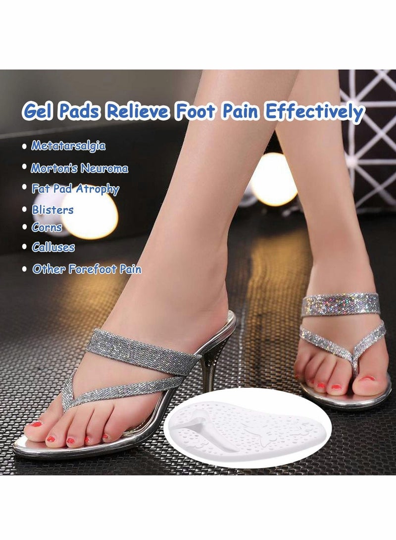 Excefore وسادات مشط القدم الهلامية للصنادل ذات الأربطة المطاطية، زوجان من وسادات مقدمة القدم، وسادات قبضة كرة القدم من EACOZY لدعم مشط القدم وتسكين الآلام، مضادة للانزلاق - Image 4