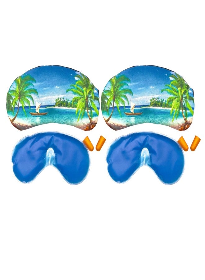 Samtrish EYE MASK Sleep Mask for Women & Men - Light Blocking, Comfortable Eye Mask for Travel & Bedtime Gel Eye Mask with Cold & Hot Therapy - Puffiness Relief, Tension & Migraine Aid | Pack of 2 - Image 1