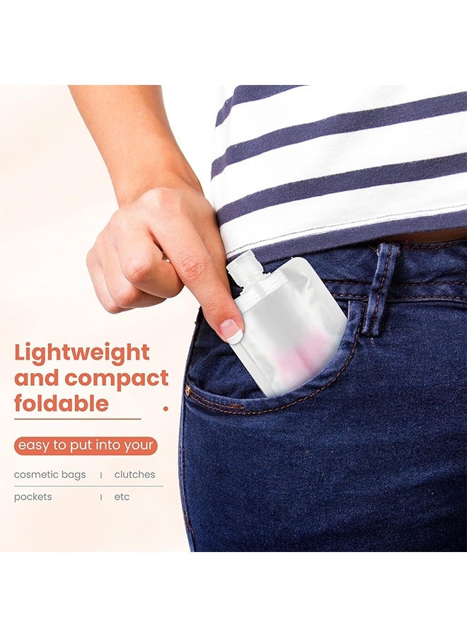 HS Refillable Squeeze Bag, 12 Pieces Travel Container Wash Bag, Stand-Up Bag Packaging Bag, Portable Travel Liquid Makeup Bag For Lotion, Shampoo, Cream, Hand Soap (30ml, 50ml, 100ml) - Image 5