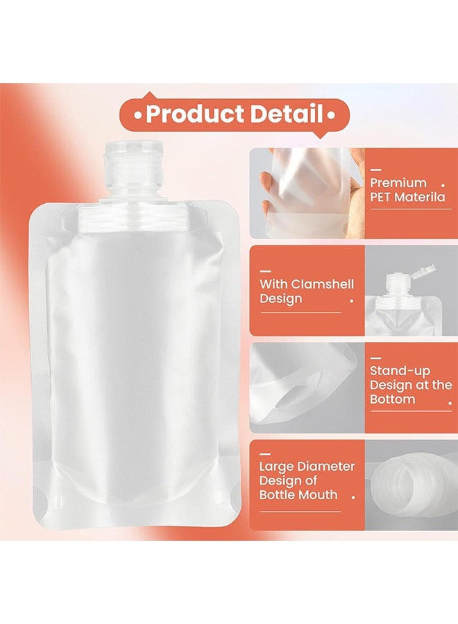 HS Refillable Squeeze Bag, 12 Pieces Travel Container Wash Bag, Stand-Up Bag Packaging Bag, Portable Travel Liquid Makeup Bag For Lotion, Shampoo, Cream, Hand Soap (30ml, 50ml, 100ml) - Image 3