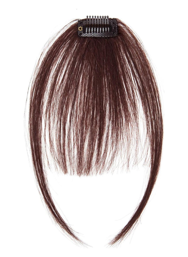 Estelle Real Human Hair Bangs with Temples Clip in Bangs Human Hair Extensions One Piece Air Bangs Clip on Front Bangs Hairpiece for Women - Image 5