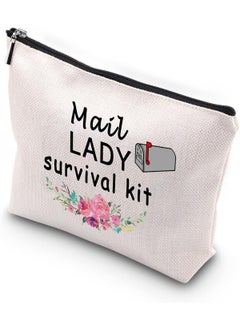 WCGXKO WCGXKO Mail Lady Survival kit Mail Carrier Gift Zipper Pouch Makeup Bag for Postal Worker (Mail Lady Survival) 