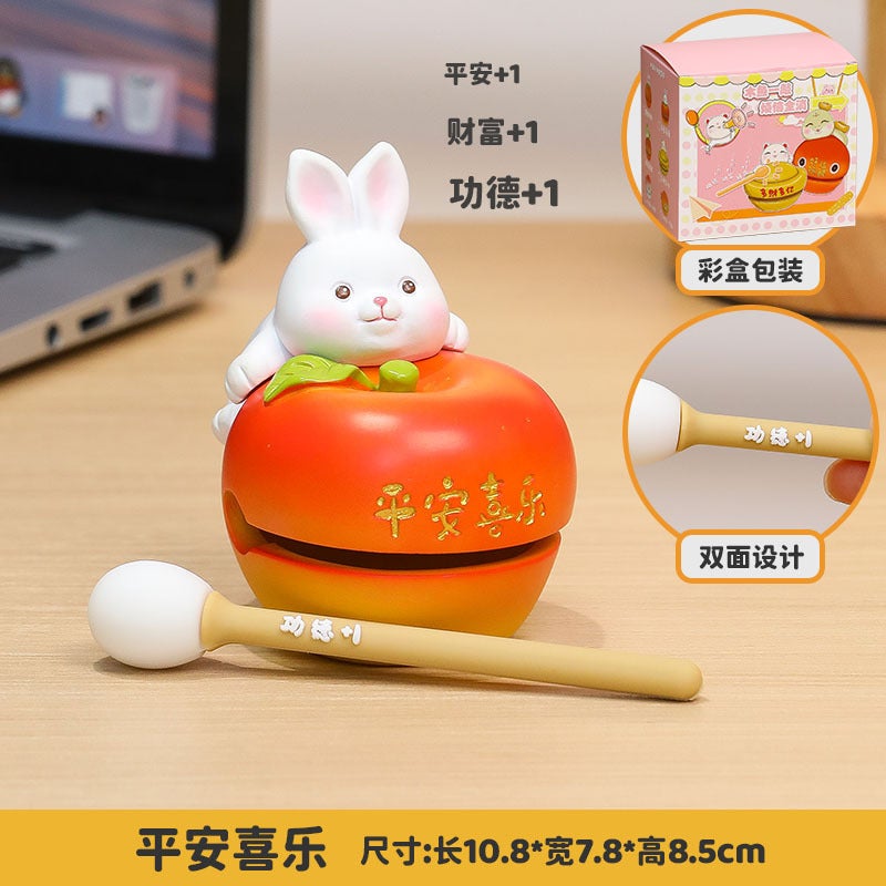 Cute Emotion Lotus Figurine Desk Decor Ping An Joy [Meng Chong]] 