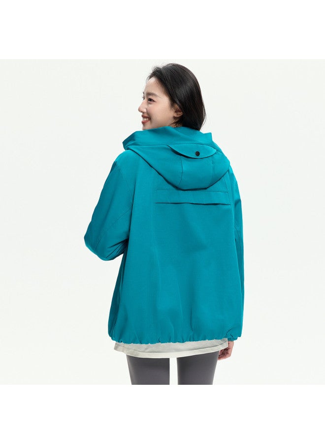 YaYa Autumn Women's Outdoor Workwear Style Hooded Fashion Short Work Jacket - Image 3