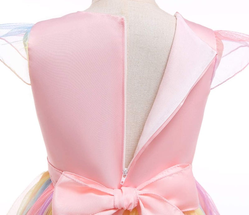 WonderBabe girls unicorn sleeveless dress dress princess dress carnival formal dress - Image 5