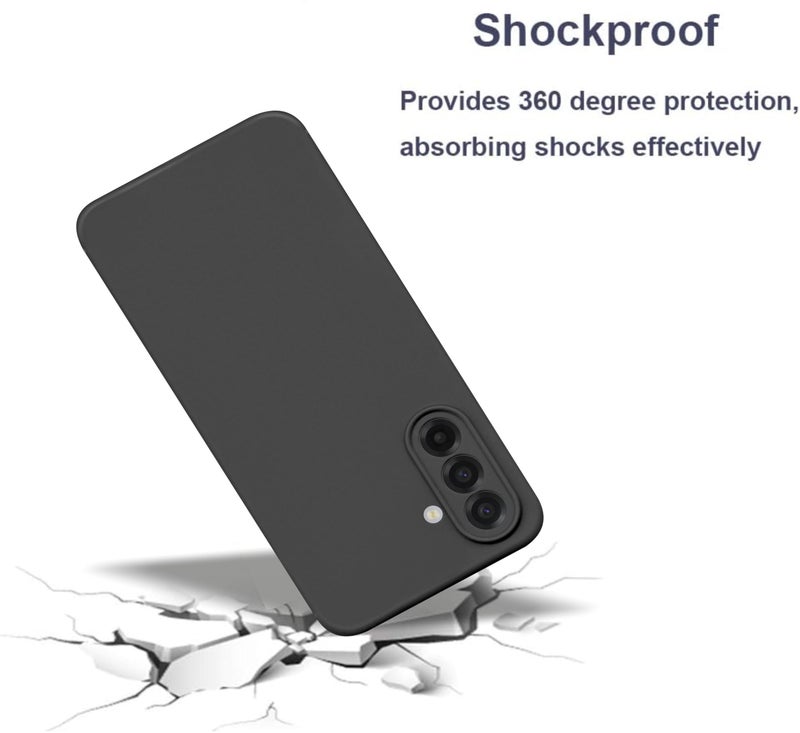 SBMS Silicone Back Cover Case for Samsung Galaxy A17 5G / Samsung F17 5G / Samsung M17 5G | Soft Micro-Fibre Lining Inside | Camera Protection Bump | Shockproof Back Cover Case (Black CandyCloth) - Image 4
