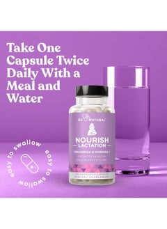 Eu Natural Nourish Lactation Supplement - Postpartum Support For Healthy Milk Flow & Production - Fenugreek Capsules For Women With Goat'S Rue, Milk Thistle, Fennel Seed & Organic Moringa, 60 Vegan Soft Capsules  - Image 5