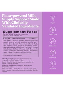 Eu Natural Nourish Lactation Supplement - Postpartum Support For Healthy Milk Flow & Production - Fenugreek Capsules For Women With Goat'S Rue, Milk Thistle, Fennel Seed & Organic Moringa, 60 Vegan Soft Capsules  - Image 4