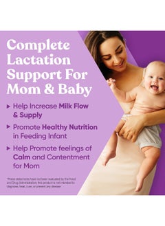 Eu Natural Nourish Lactation Supplement - Postpartum Support For Healthy Milk Flow & Production - Fenugreek Capsules For Women With Goat'S Rue, Milk Thistle, Fennel Seed & Organic Moringa, 60 Vegan Soft Capsules  - Image 2