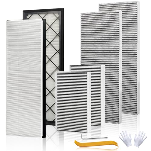 doietc Front Trunk HEPA Carbon Air Filters Kit Fit for Tesla Model Y/Model Y Juniper/Standard 2020-2026, HEPA Air Filter *2 HEPA Carbon Filter *2 Cabin Air Filter *2 per Package with Installation Tools - Image 1