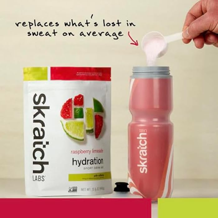 Skratch Labs Hydration Powder | Sport Drink Mix | Electrolytes Powder for Exercise, Endurance, and Performance | Raspberry Limeade with Caffeine | 20 Servings | Non-GMO, Vegan, Kosher - Image 4