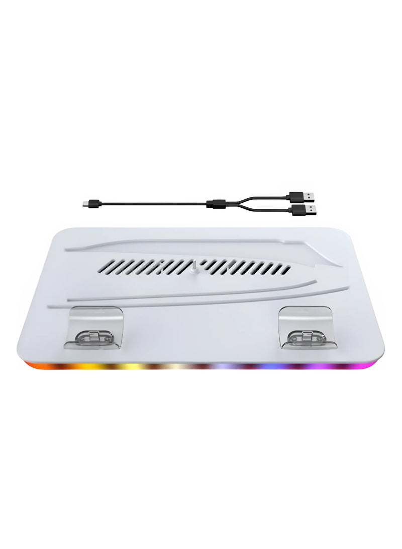 Multifunctional 5-in-1 Cooling & Charging Stand for PS5 Slim – RGB Lighting, Dual Controller Charger, Efficient Cooling Fan & Space-Saving Design - Image 3