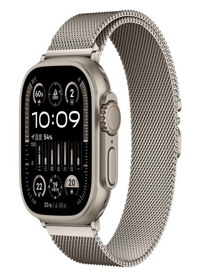 Qimela Stainless Steel Milanese Loop Strap Compatible with Apple Watch Band 38mm 40mm 41mm 42mm 44mm 45mm 46mm 49mm for Women Men,Magnetic Metal Wristband for iWatch Series 11 10 9 8 7 6 5 4 Ultra SE 3 2 1 - Image 2