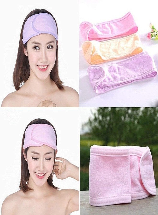 AMIRATE facial bands cotton hair band for makeup time face wash hair accessory Professional Women's Polycotton Facial Headbands, Facial Band For Women Men(Pack of 3) - Image 2