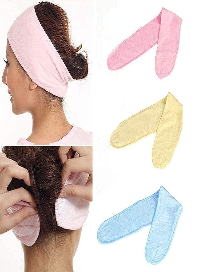 AMIRATE facial bands cotton hair band for makeup time face wash hair accessory Professional Women's Polycotton Facial Headbands, Facial Band For Women Men(Pack of 3) - Image 5