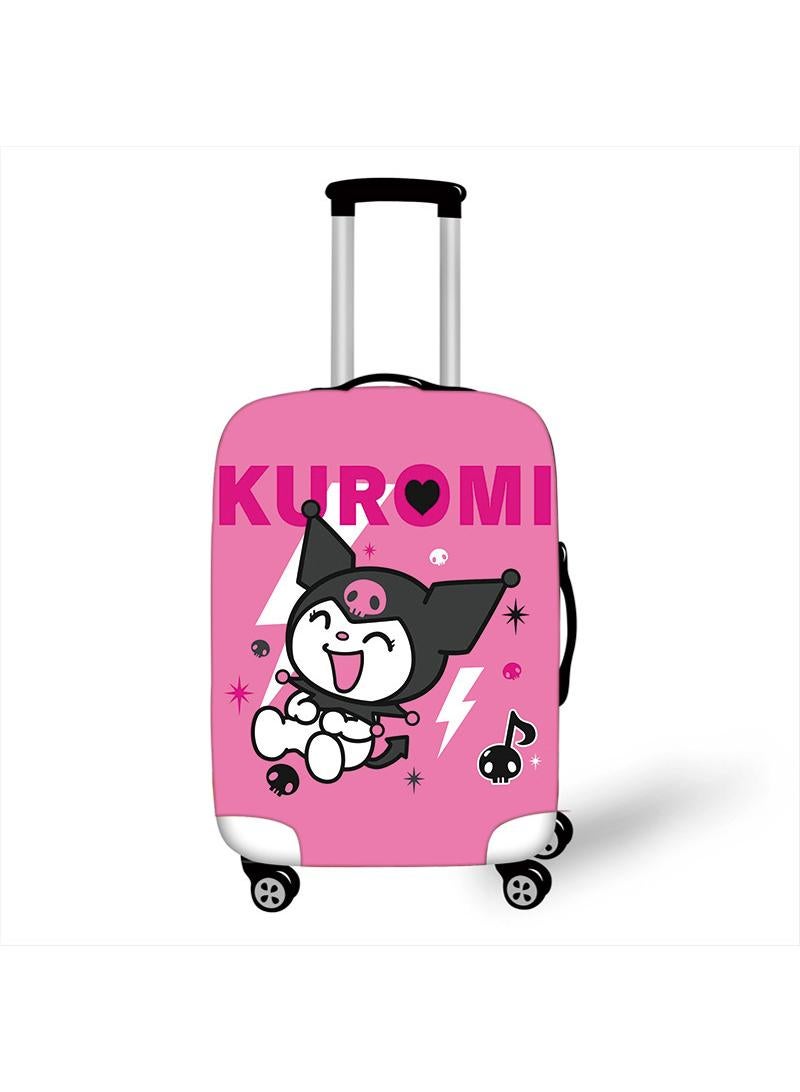 Y&D Kuromi Luggage Cover Water-Washable Suitcase Cover Spandex Elastic Luggage Protective Covers Travel Accessories Suitable for 18-32 Inch Trolley Case for Business Trip School Daily Using - Image 1