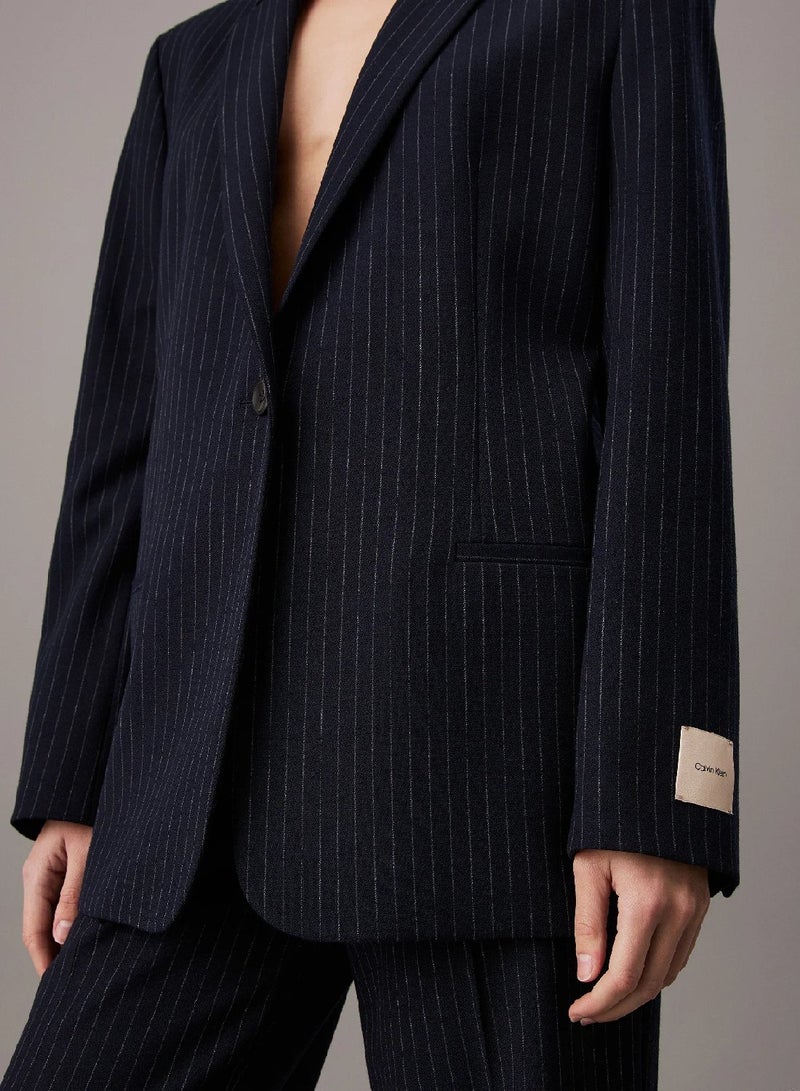 CALVIN KLEIN Relaxed Pinstripe Blazer - Image 3