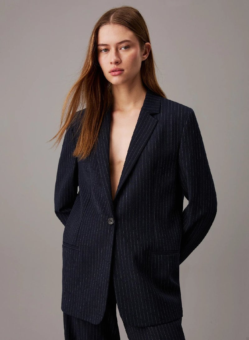 CALVIN KLEIN Relaxed Pinstripe Blazer - Image 1