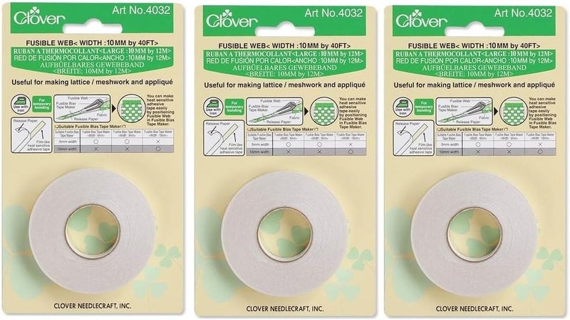Needlecrafts Fusible Bias Tape Maker Fusible Web 40 Feet 4032C (3-Pack)3