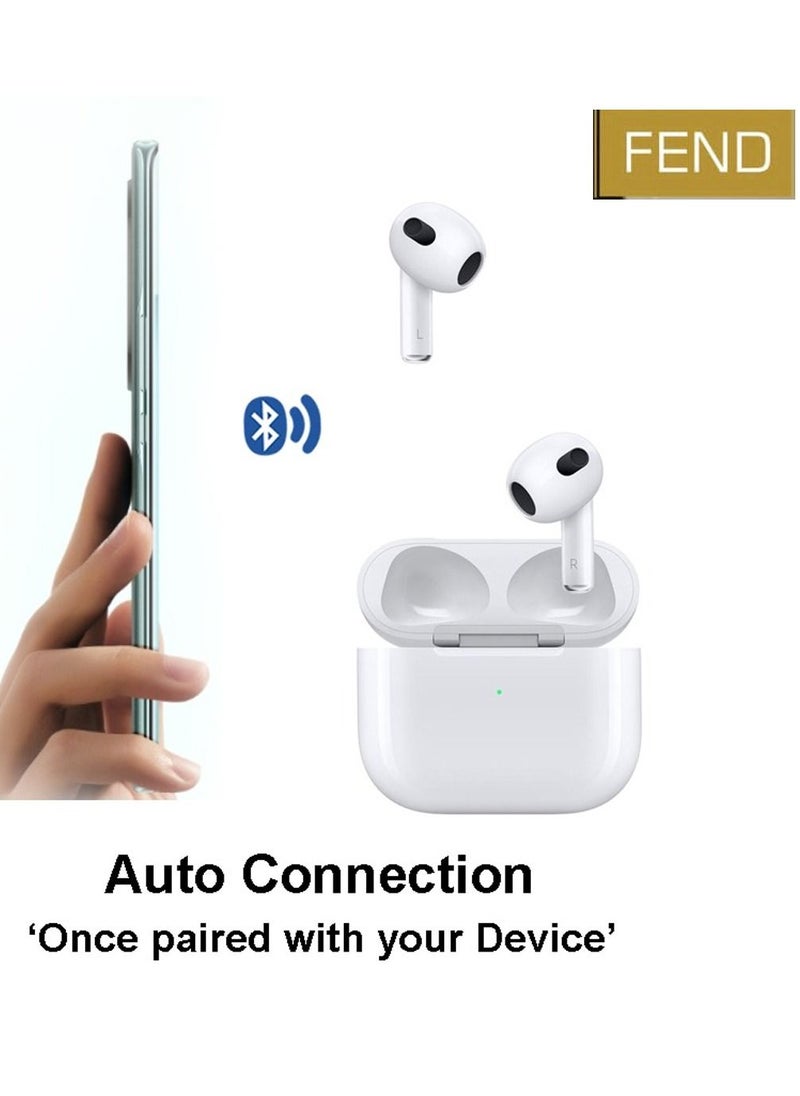 FEND - FEND FW77 High Bass In-Ear Wireless Bluetooth Earbuds With Noise Reduction, Touch Sensor and Volume Control Designed For i Phone 13 - Image 1
