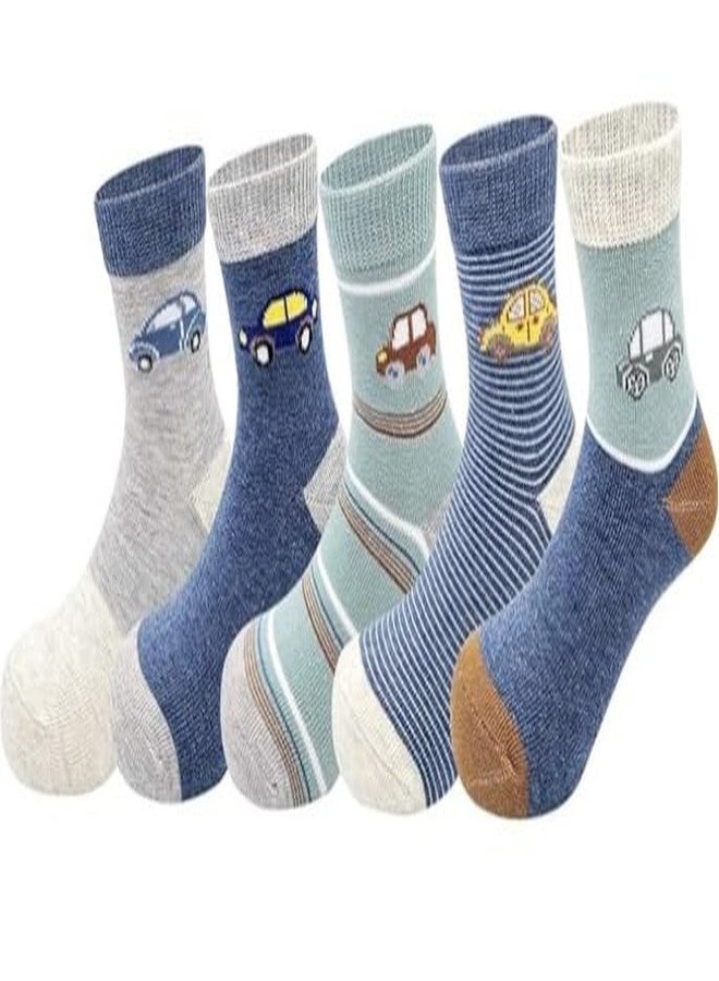 Cortica Baby Boys, Baby Girl’s and Kids Cotton Blend Towel Padded Socks Pack Of 5 Pairs Of Socks - Image 2