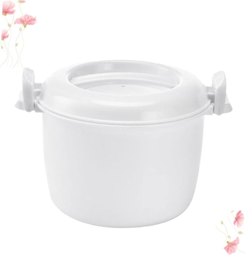 Healifty Large Microwave Rice Cooker Lunch Box Insulated Food Grade PP Cookware for Microwave Oven Freezer Dishwasher Safe Multifunctional Container for Rice Veggies Pasta - Image 2