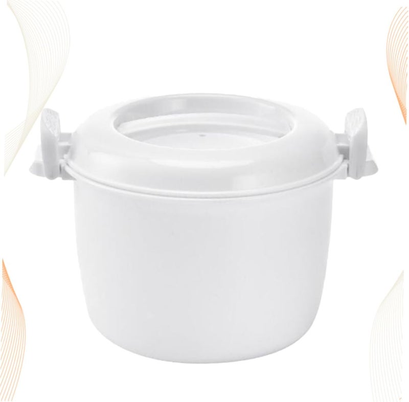 Healifty Large Microwave Rice Cooker Lunch Box Insulated Food Grade PP Cookware for Microwave Oven Freezer Dishwasher Safe Multifunctional Container for Rice Veggies Pasta - Image 4