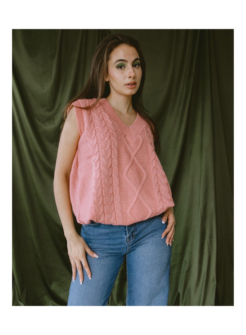 Pink Oversized Vest