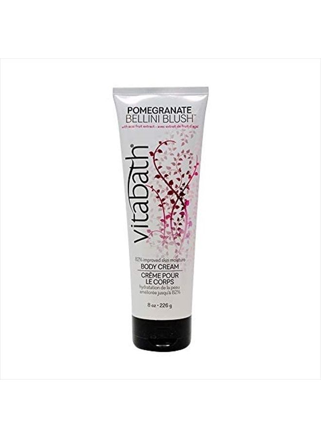 Vitabath Body Cream Moisturizing Skin Care Soothing Hydration Vitamin & Nutrient Replenishing Moisturizer All Over Dry Skin Renew Pomegranate Bellini Blush Lotion for Women & Men - 8 Ounce - Image 1
