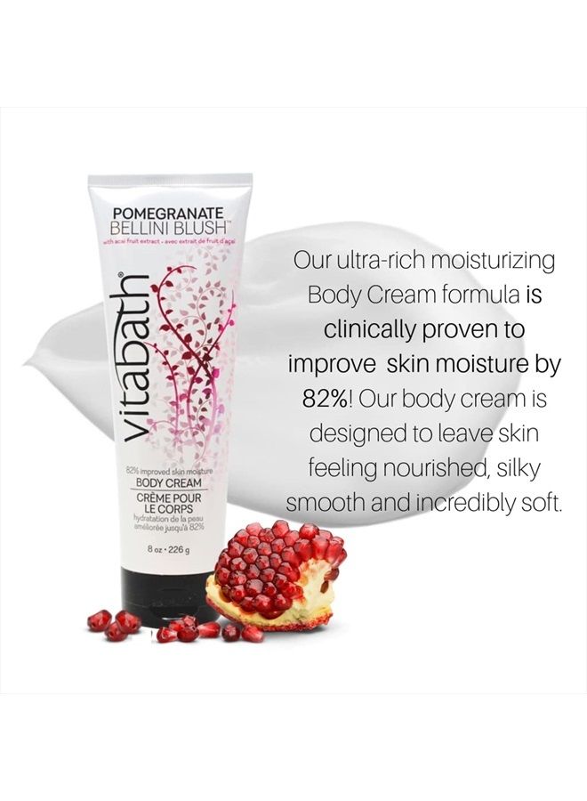 Vitabath Body Cream Moisturizing Skin Care Soothing Hydration Vitamin & Nutrient Replenishing Moisturizer All Over Dry Skin Renew Pomegranate Bellini Blush Lotion for Women & Men - 8 Ounce - Image 5