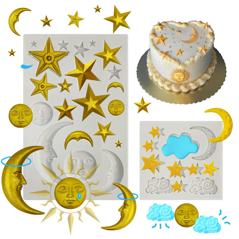 Roxjaejae 2pcs star moon molds - Image 1