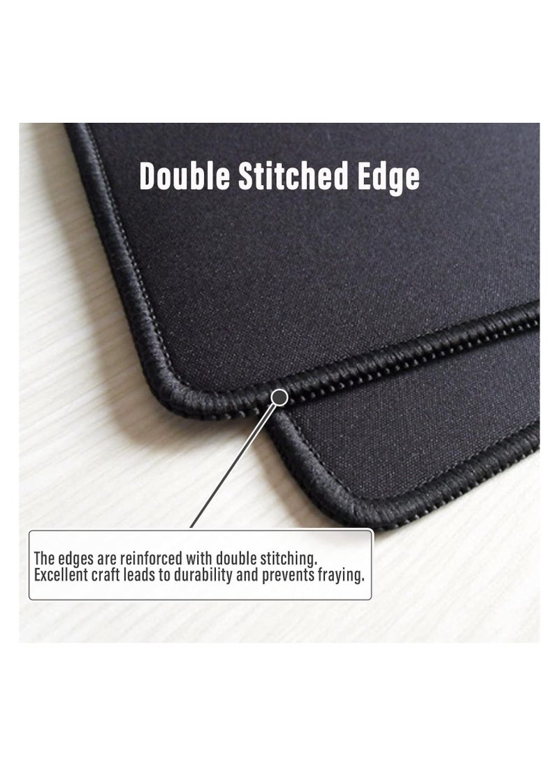 SKY-TOUCH - Large Gaming Mouse Pad with Stitched Edges | Extended XL Mousepad 80x30cm, Anti-Slip Base – Black Waves - Image 1