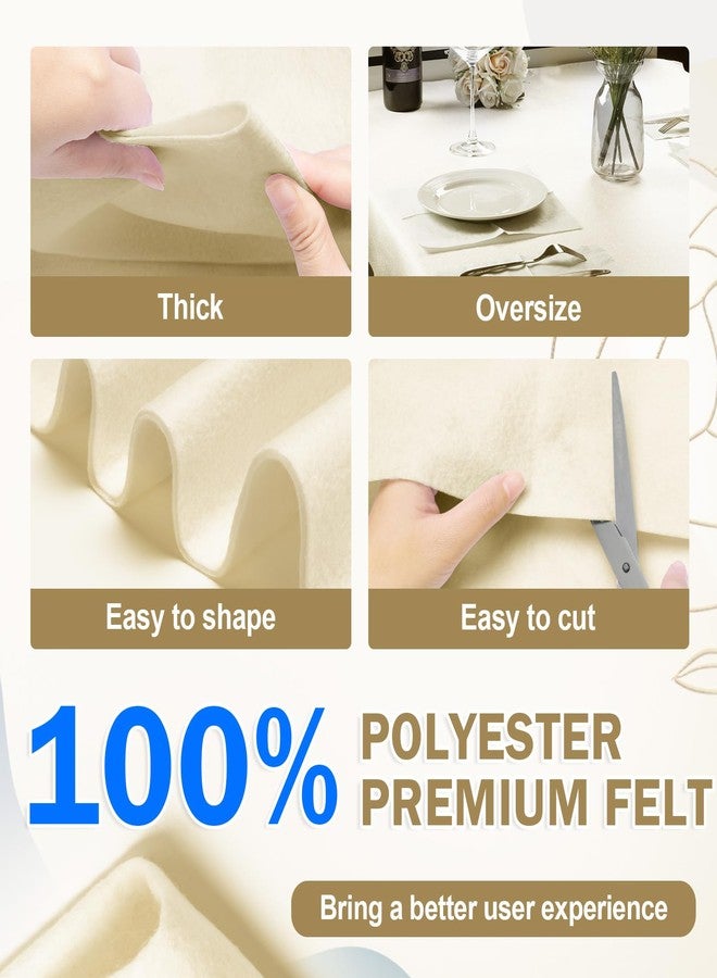 XSEINO Ivory Large Felt Fabric 72" X 36 "(2 Square Yards), 1.4 mm Thick Soft Felt Fabric Sheet for Crafts, White Series Colors Soft Nonwoven Fabric, Fit for Decoration, Sewing, DIY Crafts - Image 4