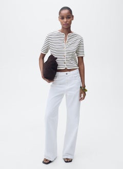 MANGO Casual Short Sleeve Striped Cardigan  - Image 5