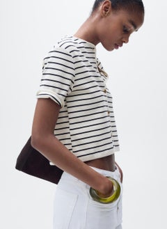 MANGO Casual Short Sleeve Striped Cardigan  - Image 3