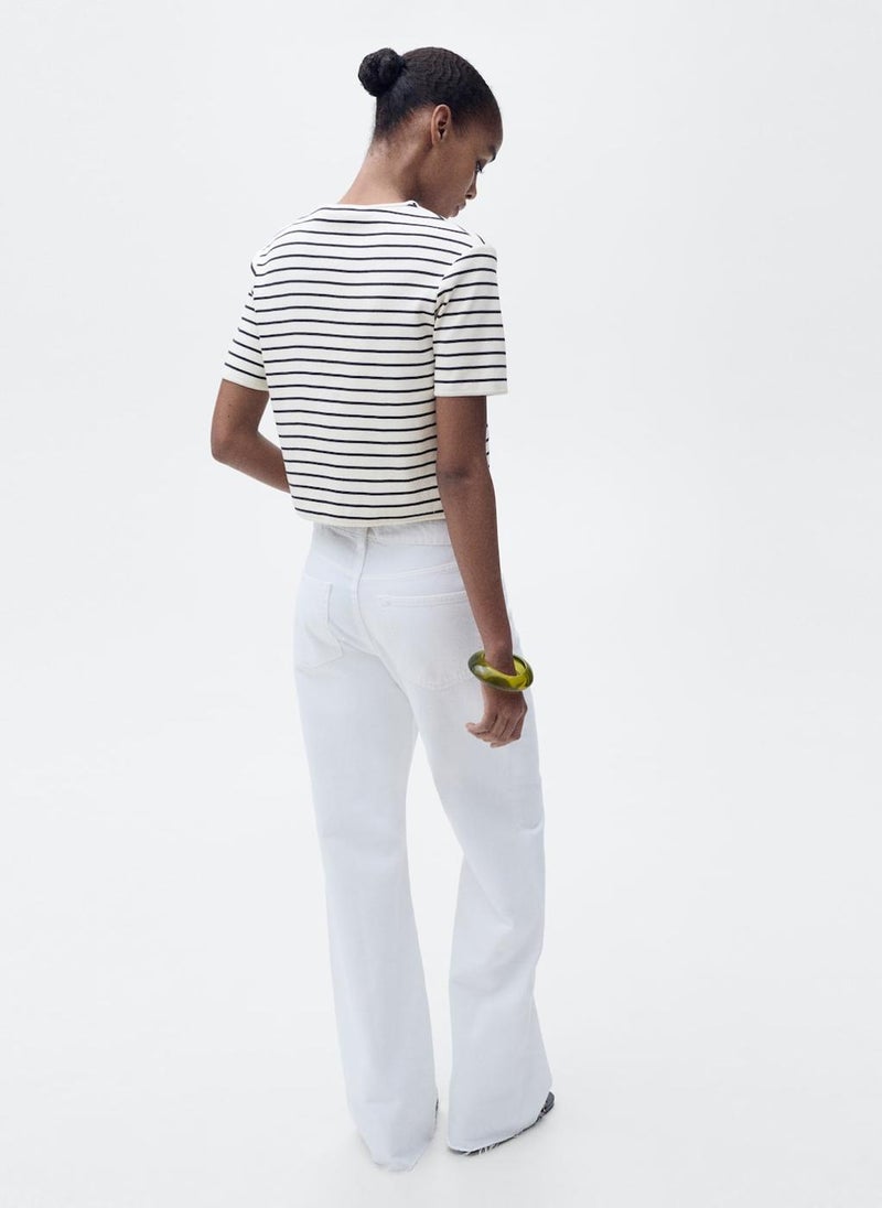 MANGO Casual Short Sleeve Striped Cardigan  - Image 2